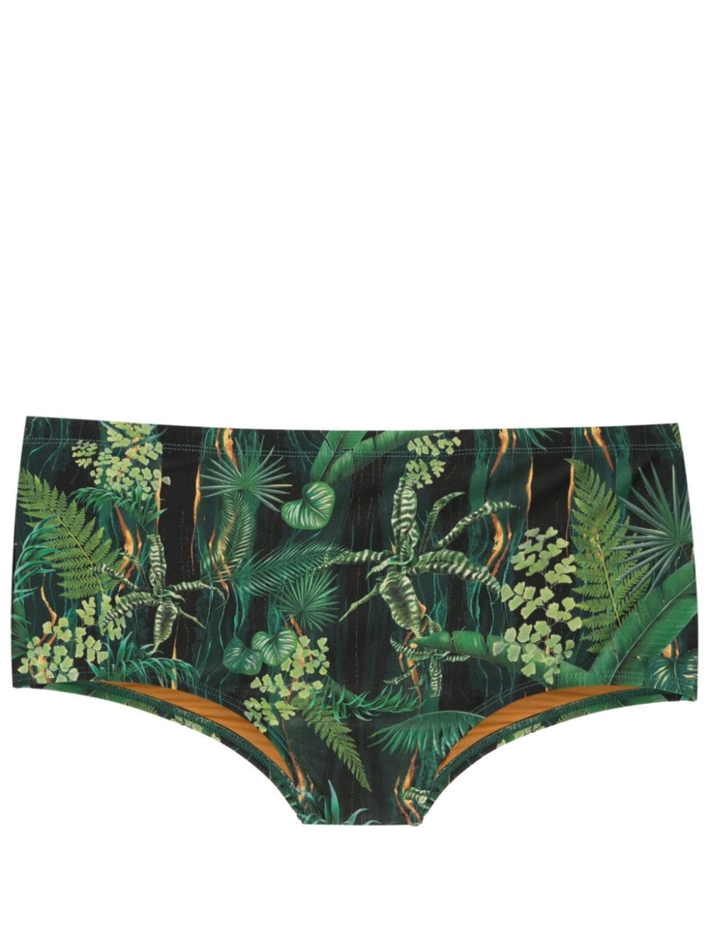 Lygia & Nanny Copacabana Badehose mit Blatt-Print - Grün von Lygia & Nanny