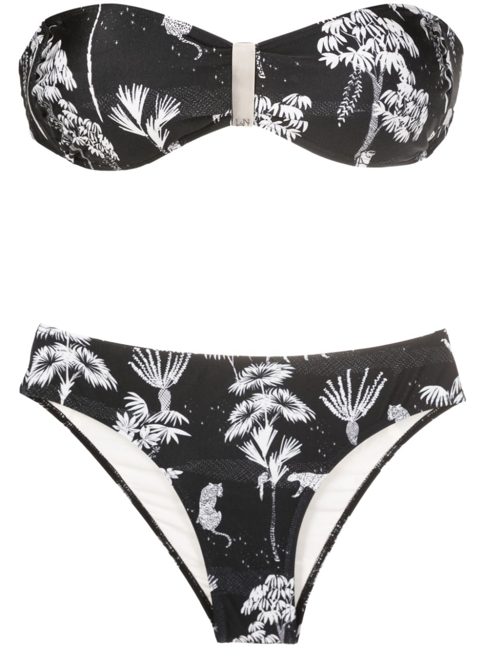 Lygia & Nanny Ester Bikini mit grafischem Print - Schwarz von Lygia & Nanny