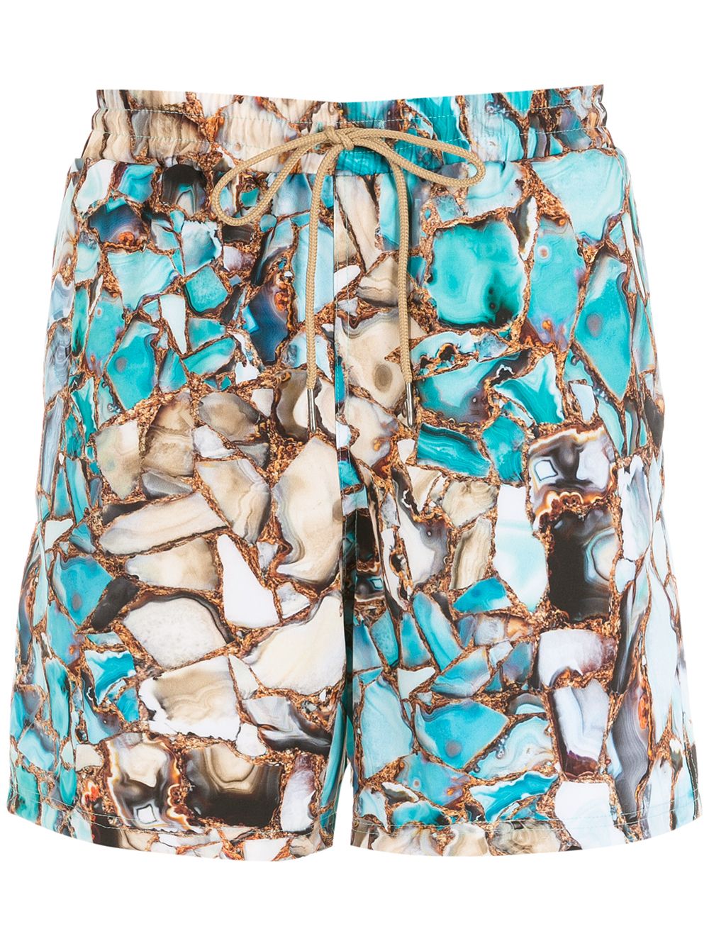 Lygia & Nanny Gil Badeshorts mit Edelstein-Print - Blau von Lygia & Nanny