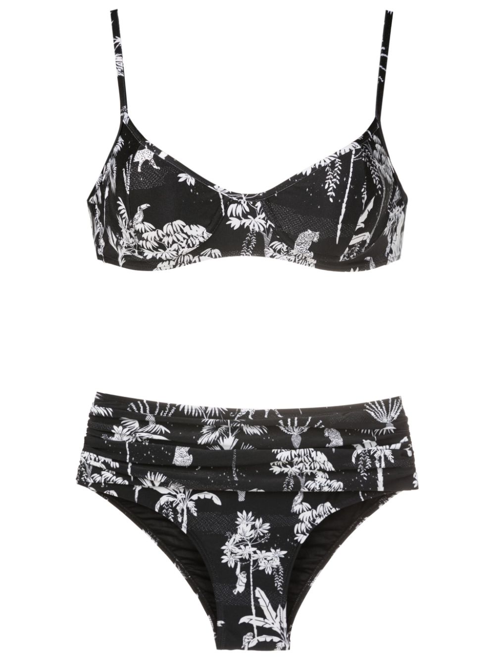 Lygia & Nanny Liliane Bikini mit grafischem Print - Schwarz von Lygia & Nanny