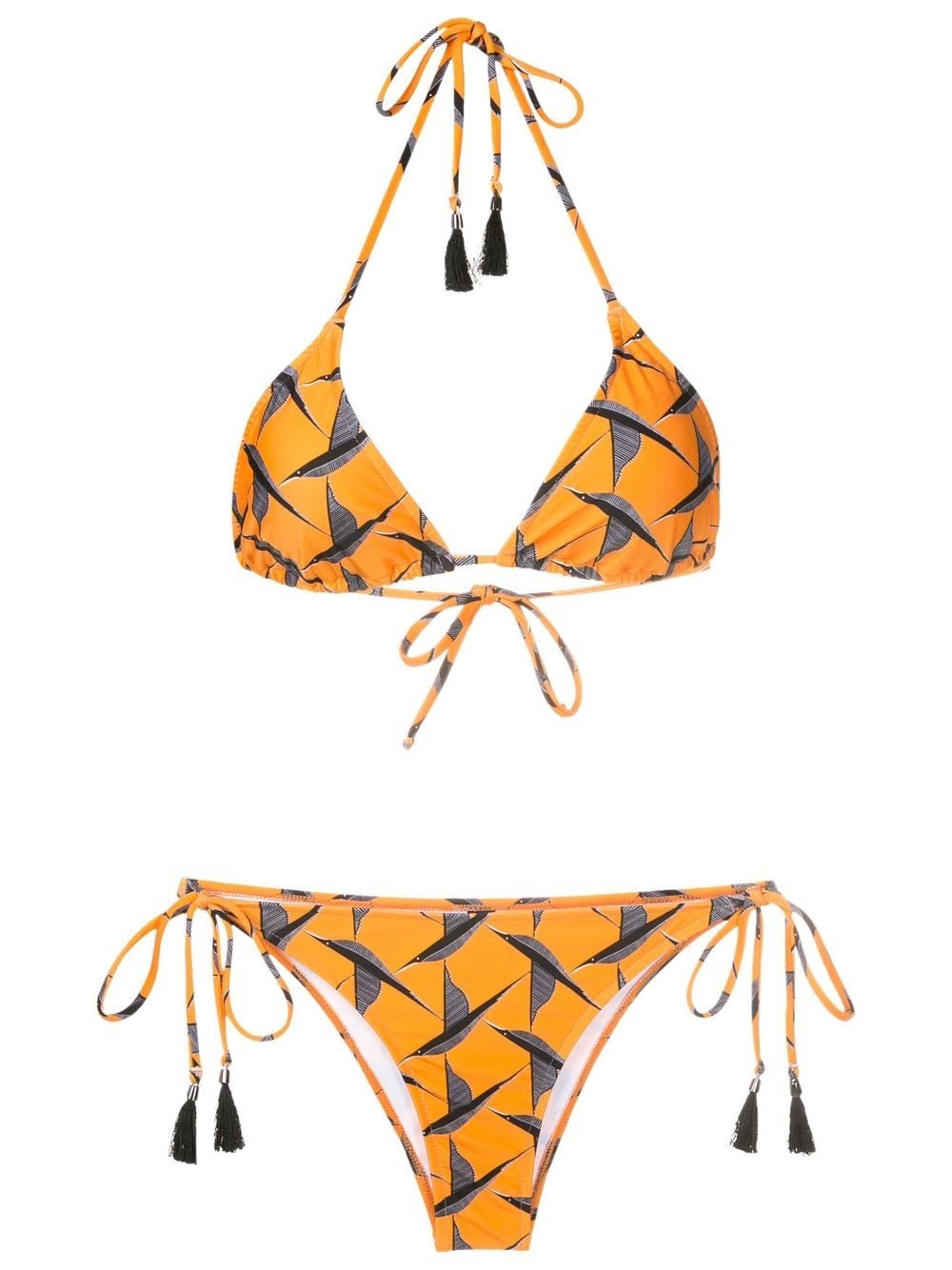 Lygia & Nanny Maya Bikini mit Vogel-Print - Orange von Lygia & Nanny