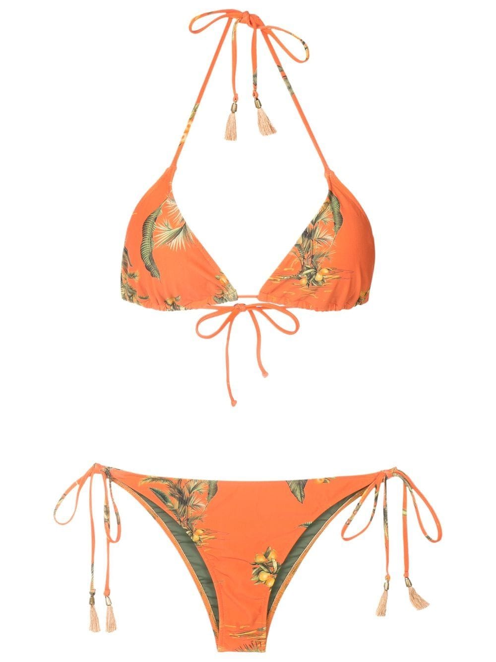 Lygia & Nanny Maya Bikinioberteil mit blumigem Print - Orange von Lygia & Nanny