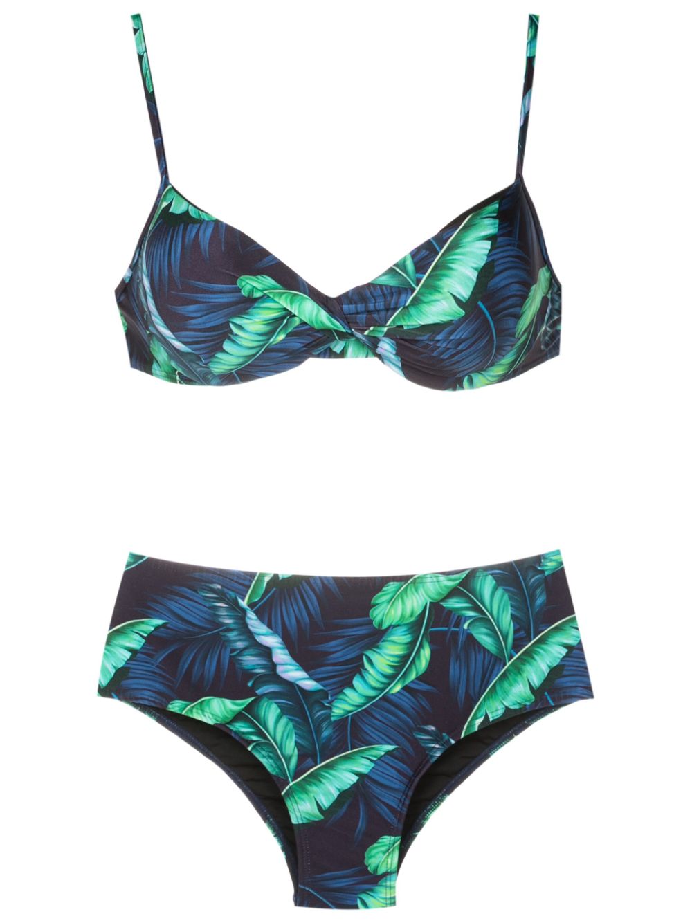 Lygia & Nanny Veronica Bikini mit Blatt-Print - Blau von Lygia & Nanny