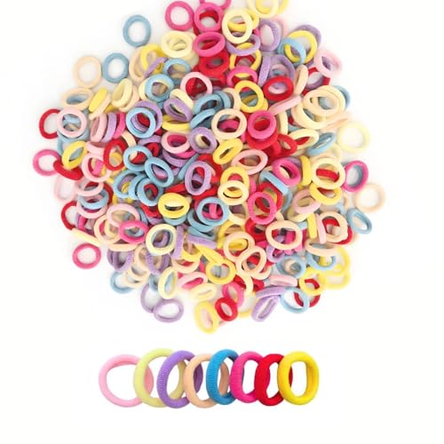 400 Stück Haargummis Mädchen, Elastische Mini Haargummis, Bunt kleine haargummis Baby Haargummi, Mehrfarbige soft loom bands Set für Kinder und Baby von Lyivisk