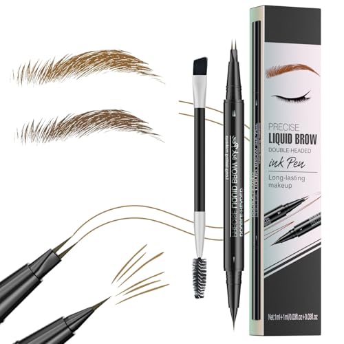 Augenbrauenstift, 2-in-1 Dual-Ended Augenbrauen Stift Wasserfest, Microblading Augenbrauenstift mit Präziser Pinselspitze, Augenbraunstift Kann Leicht Natürliche Augenbrauenfarbe, Hellbraun von Lyivisk