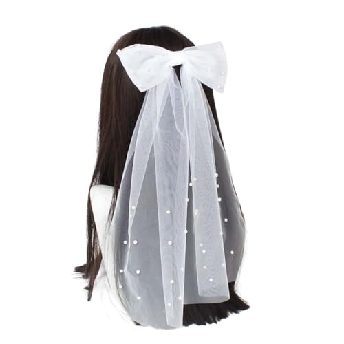 Haarschmuck Kommunion Mädchen Haarkranz mit Weißen Blüten Perlen Organza für Erstkommunion Hochzeit Blumenmädchen Bequem und Elegant von Lyivisk