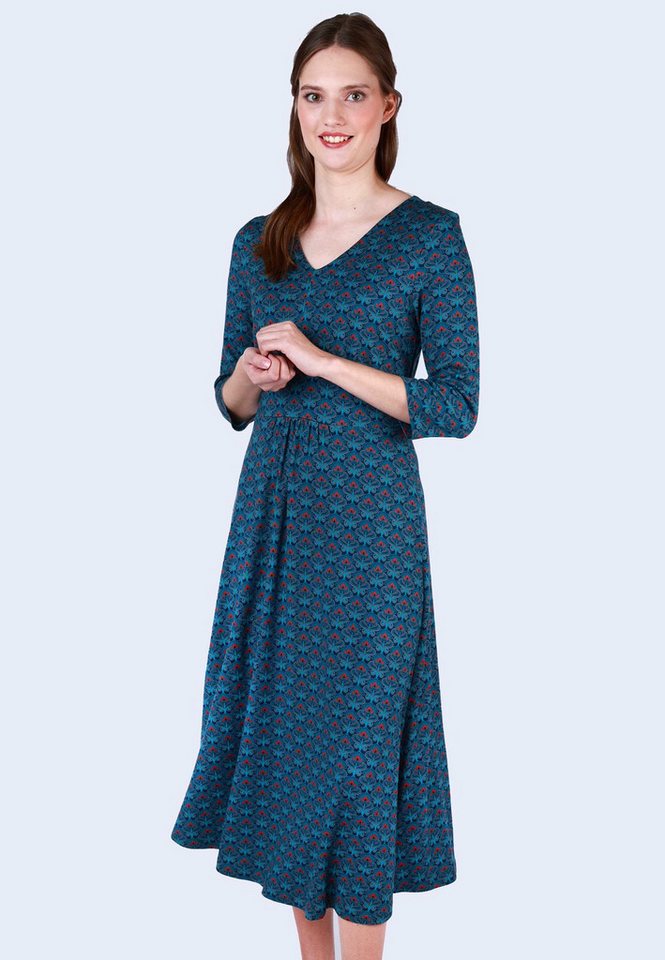 Lykka du Nord Sommerkleid Sylvelin retro flower Taillenraffung von Lykka du Nord