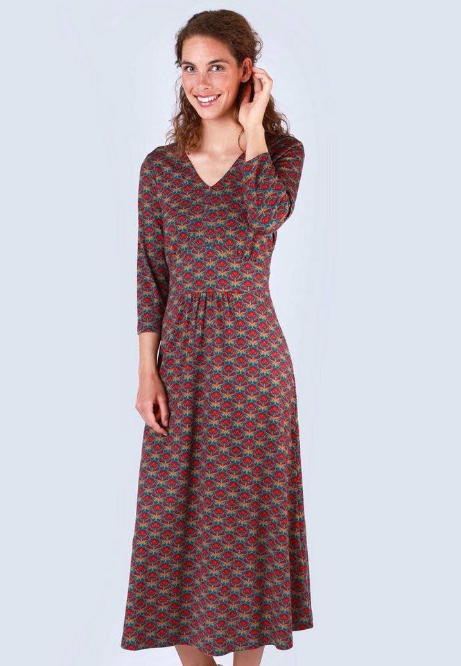 Lykka du Nord Sommerkleid Sylvelin retro flower Taillenraffung von Lykka du Nord