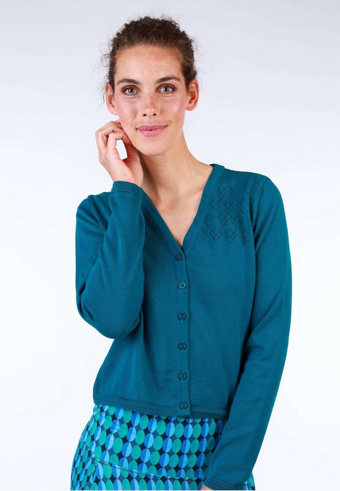 Lykka du Nord Strickjacke Valea Ajour-Strickdetails von Lykka du Nord