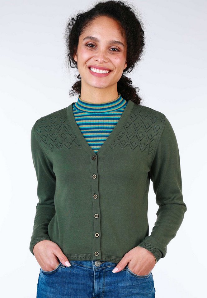 Lykka du Nord Strickjacke Valea Ajour-Strickdetails von Lykka du Nord