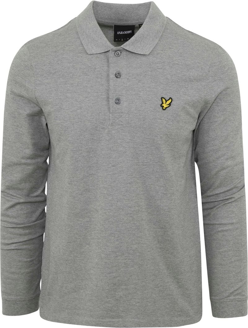 Lyle and Scott Longsleeve Polo Grau - Größe L von Lyle and Scott