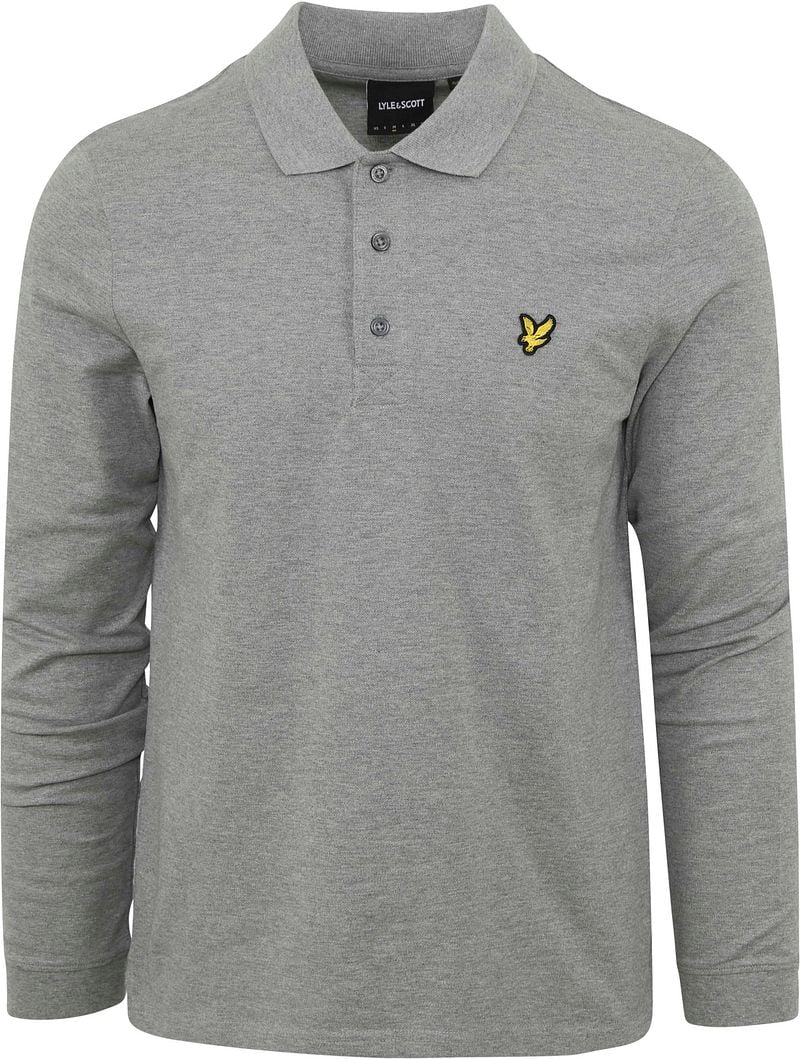 Lyle and Scott Longsleeve Polo Grau - Größe M von Lyle and Scott