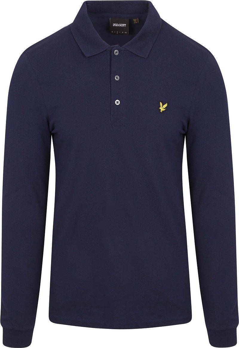 Lyle and Scott Longsleeve Polo Navy - Größe L von Lyle and Scott