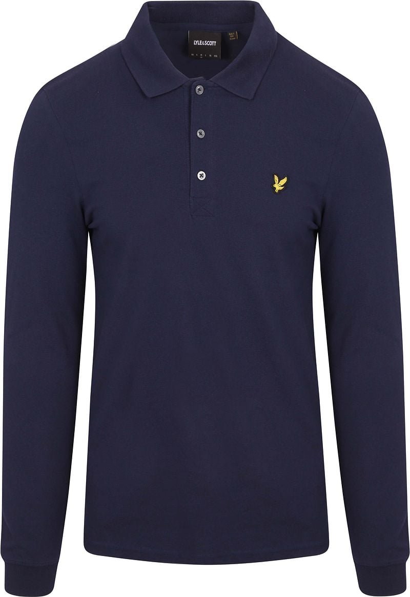 Lyle and Scott Longsleeve Polo Navy - Größe M von Lyle and Scott