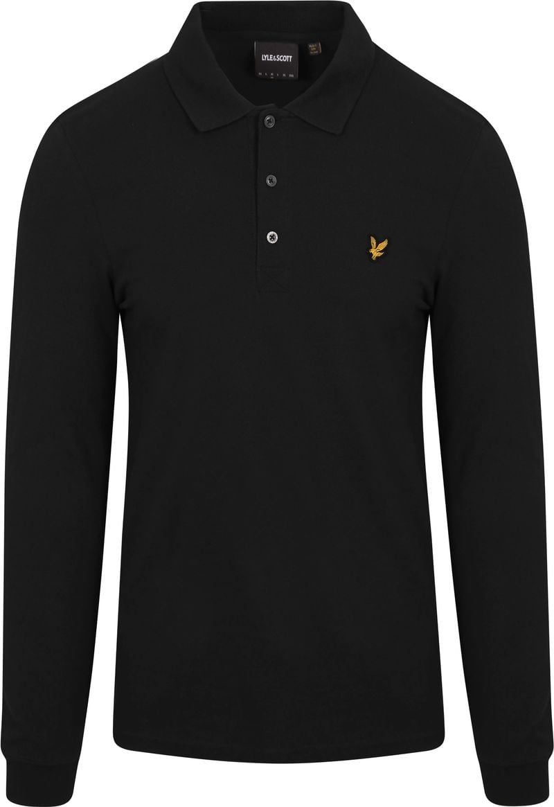 Lyle and Scott Schwarze Longsleeve Polo Grau - Größe M von Lyle and Scott