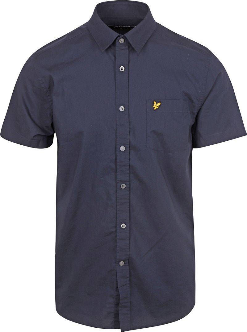 Lyle and Scott Short Sleeves Hemd Poplin Navy - Größe M von Lyle and Scott