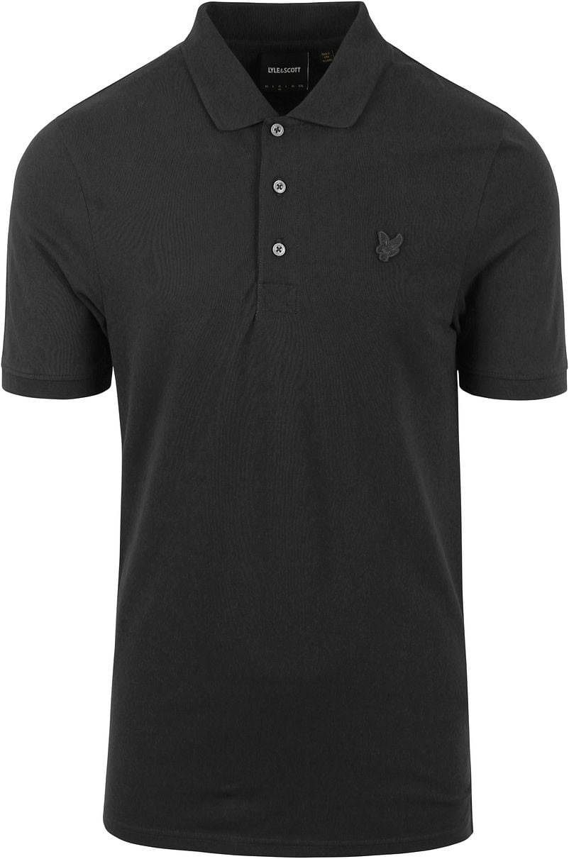 Lyle and Scott Tonal Eagle Poloshirt Anthrazit - Größe L von Lyle and Scott