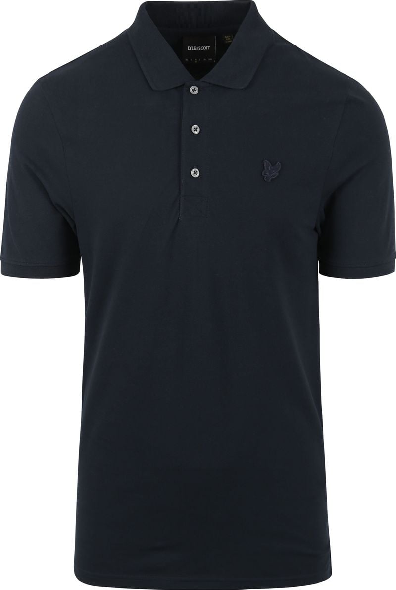 Lyle and Scott Tonal Eagle Poloshirt Navy - Größe M von Lyle and Scott