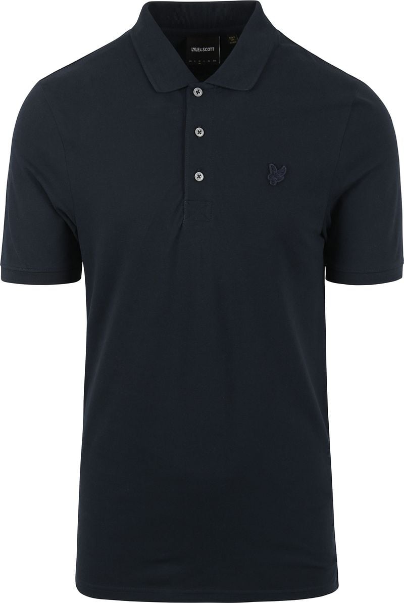 Lyle and Scott Tonal Eagle Poloshirt Navy - Größe S von Lyle and Scott