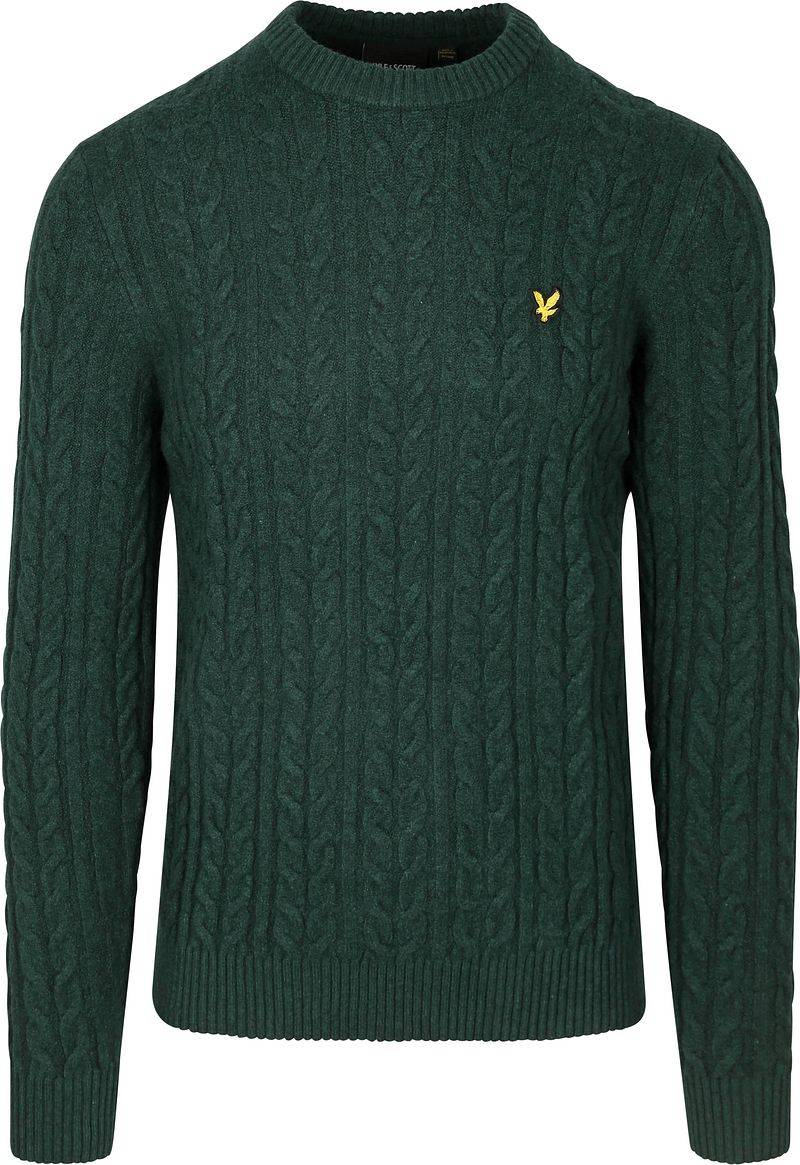 Lyle & Scott Cable Pullover Dunkelgrün - Größe XL von Lyle and Scott