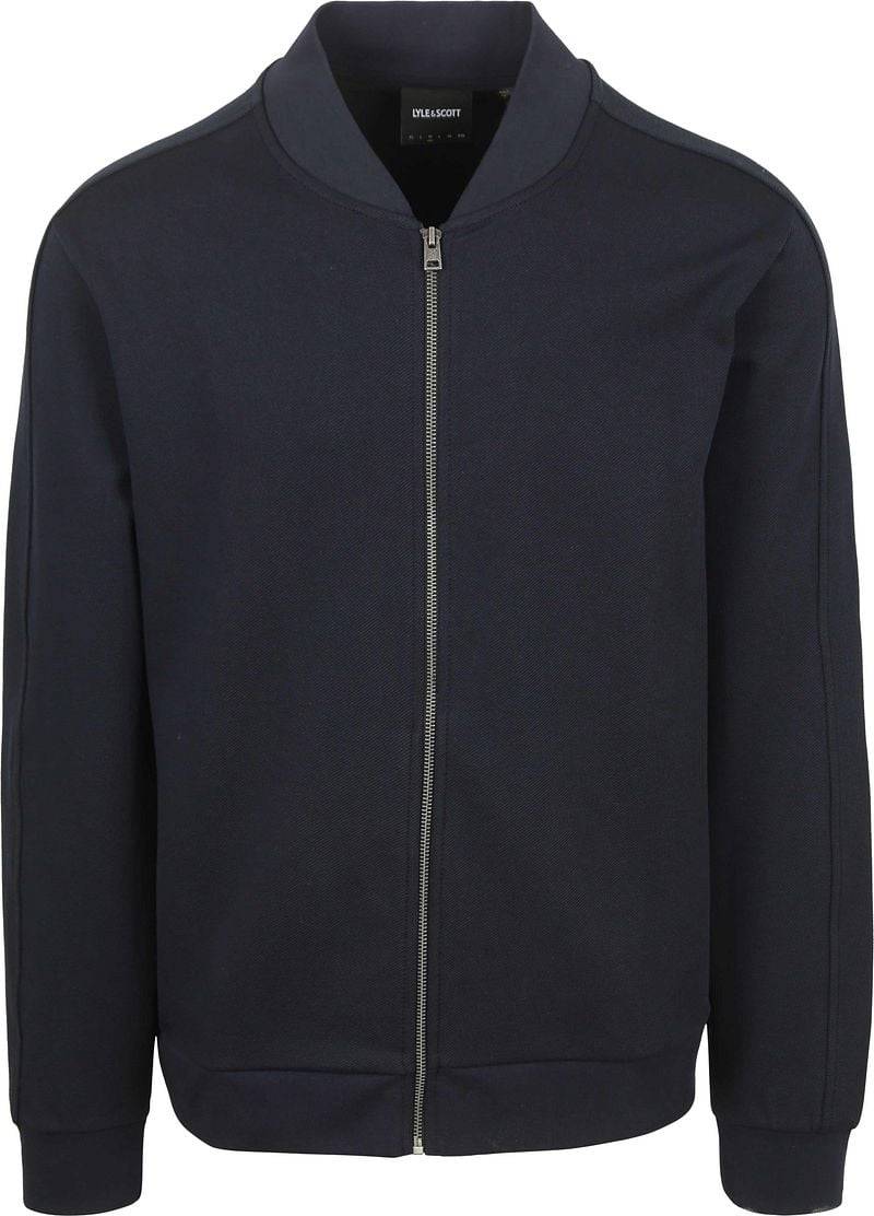 Lyle & Scott Cardigan Bomber Dark Navy - Größe XXL von Lyle and Scott