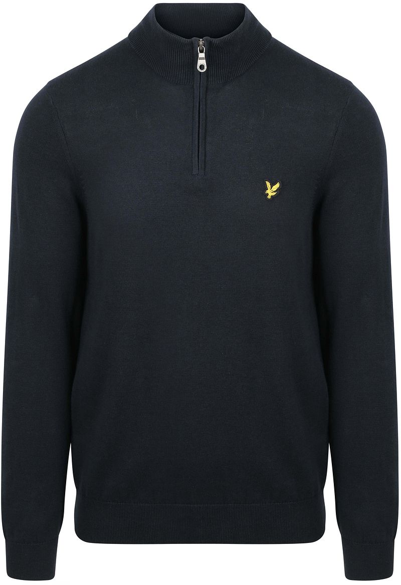 Lyle & Scott Half Zip Pull Merino Navy - Größe M von Lyle and Scott