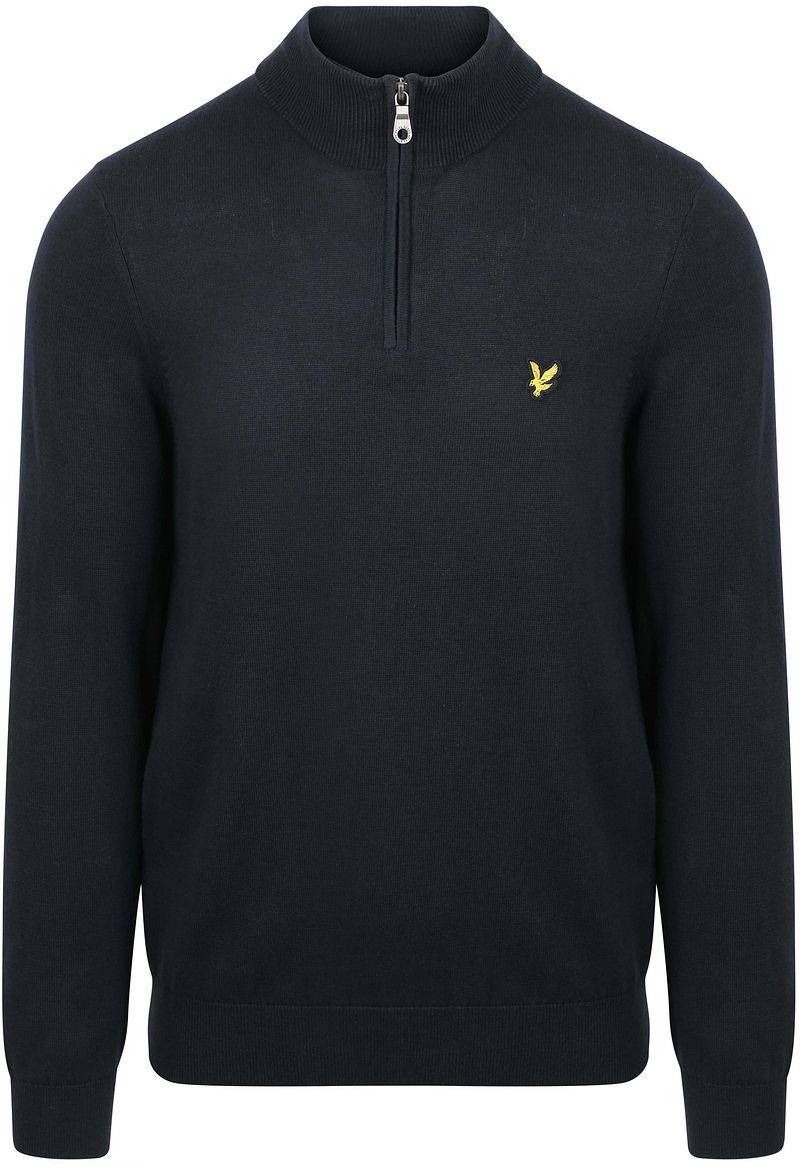 Lyle & Scott Half Zip Pull Merino Navy - Größe XXL von Lyle and Scott