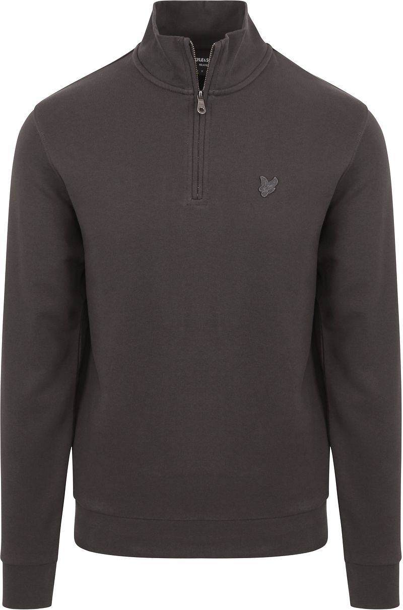 Lyle & Scott Half Zip Pull Tonal Antraciet - Größe XL von Lyle and Scott