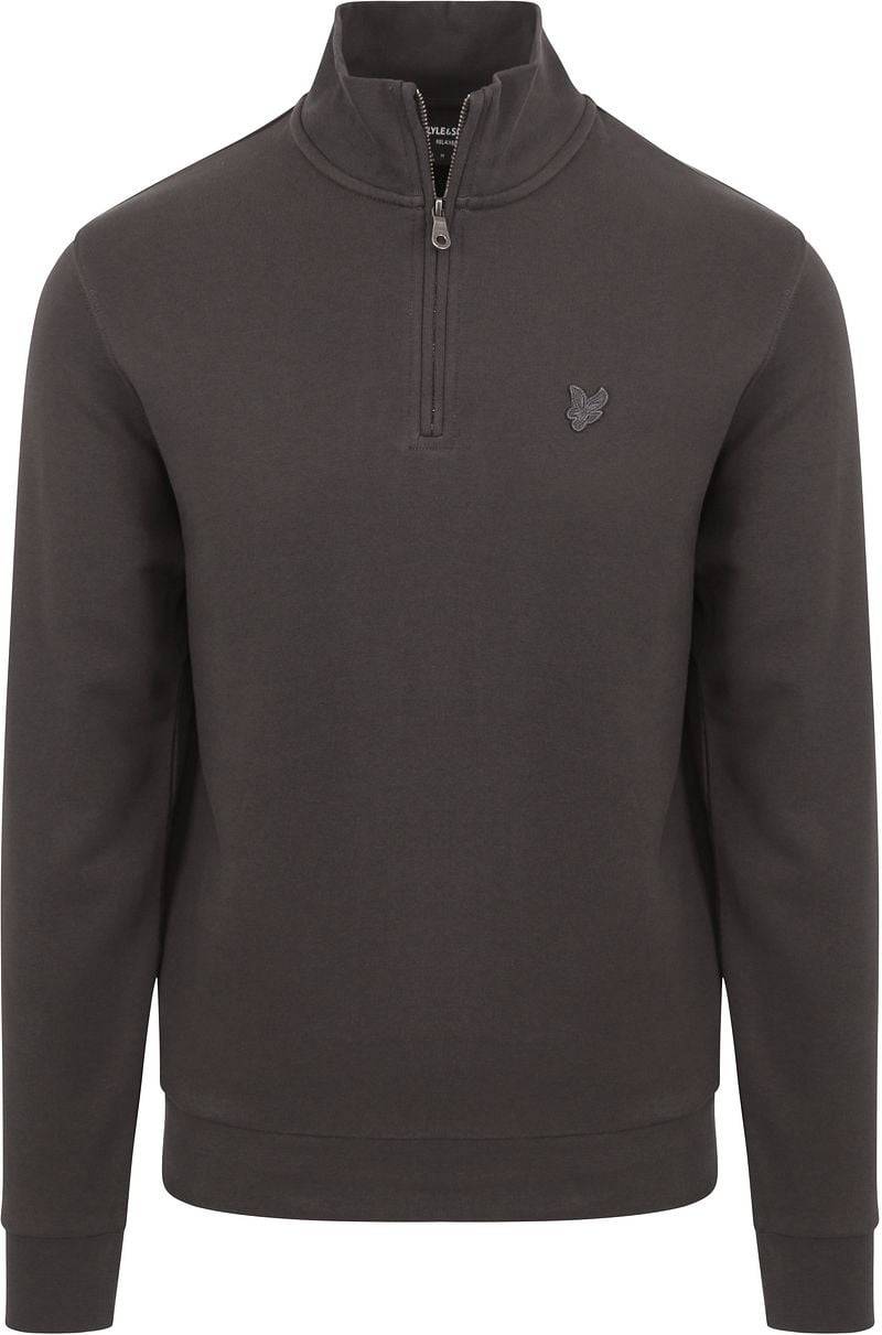 Lyle & Scott Half Zip Pull Tonal Antraciet - Größe XXL von Lyle and Scott