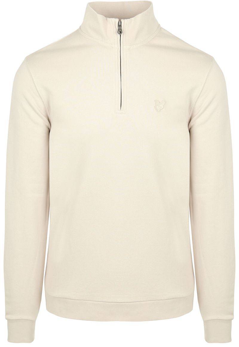 Lyle & Scott Half Zip Pull Tonal Ecru - Größe XXL von Lyle and Scott
