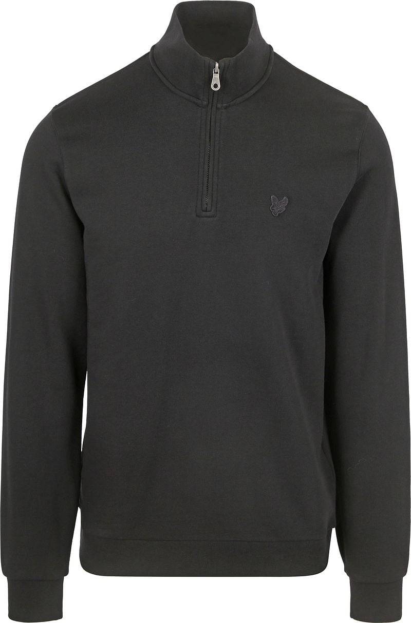 Lyle & Scott Half Zip Pull Tonal Schwarz - Größe XL von Lyle and Scott