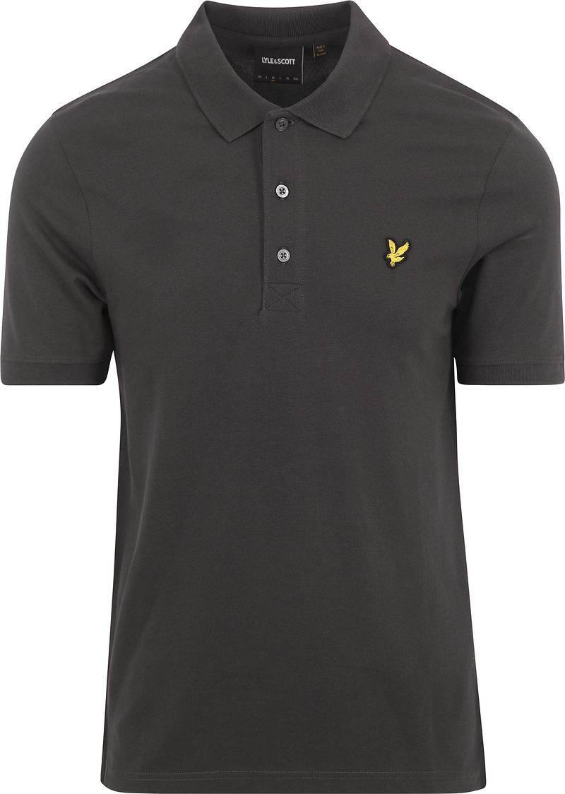 Lyle und Scott Polo Plain Anthrazit - Größe XXL von Lyle and Scott