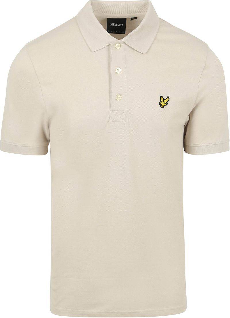 Lyle und Scott Polo Plain Ecru - Größe L von Lyle and Scott