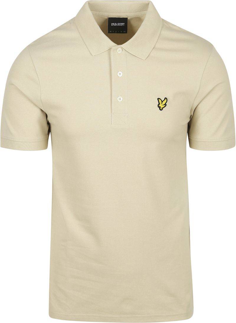 Lyle und Scott Polo Plain Grey Taupe - Größe L von Lyle and Scott