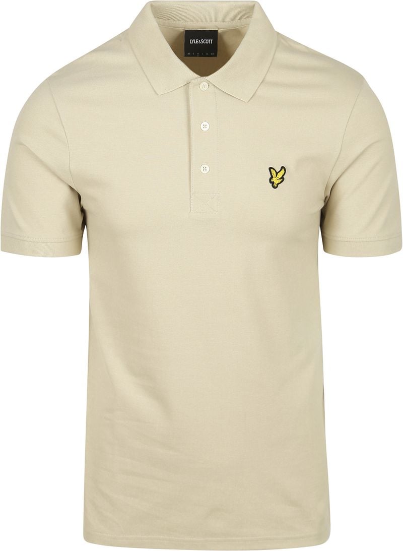 Lyle und Scott Polo Plain Grey Taupe - Größe M von Lyle and Scott