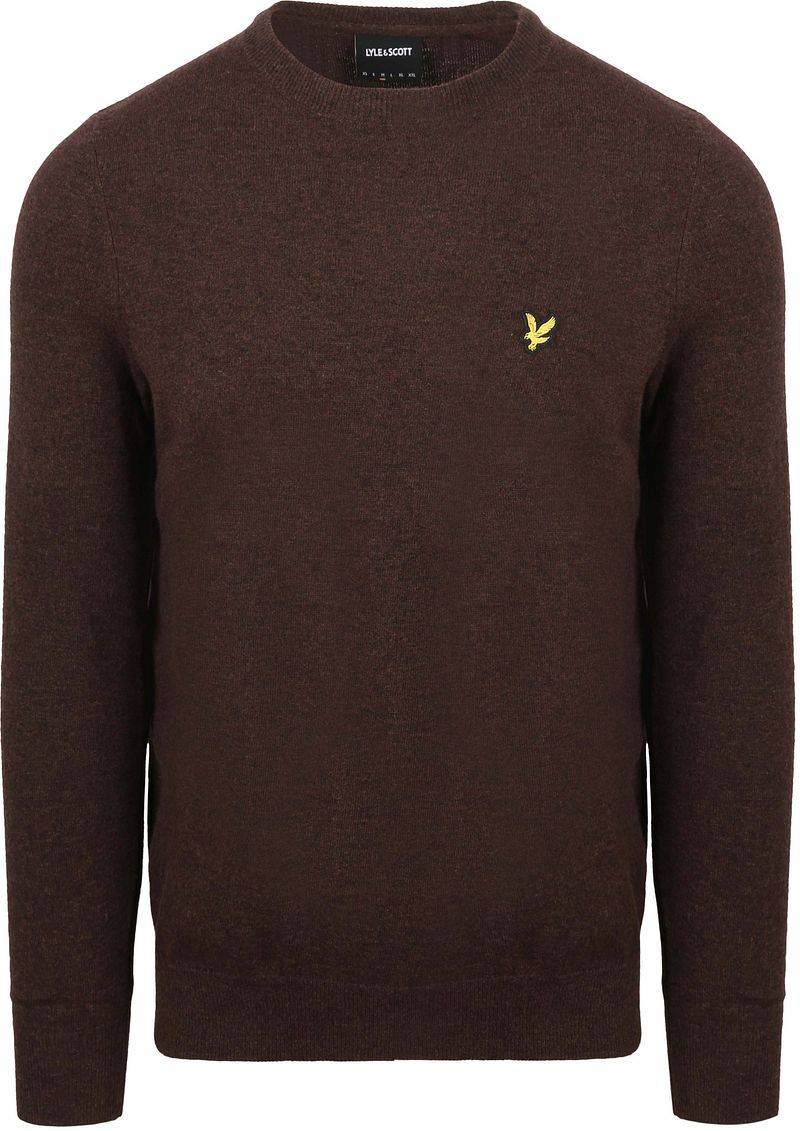 Lyle & Scott Pull Lammwolle Braun - Größe S von Lyle and Scott