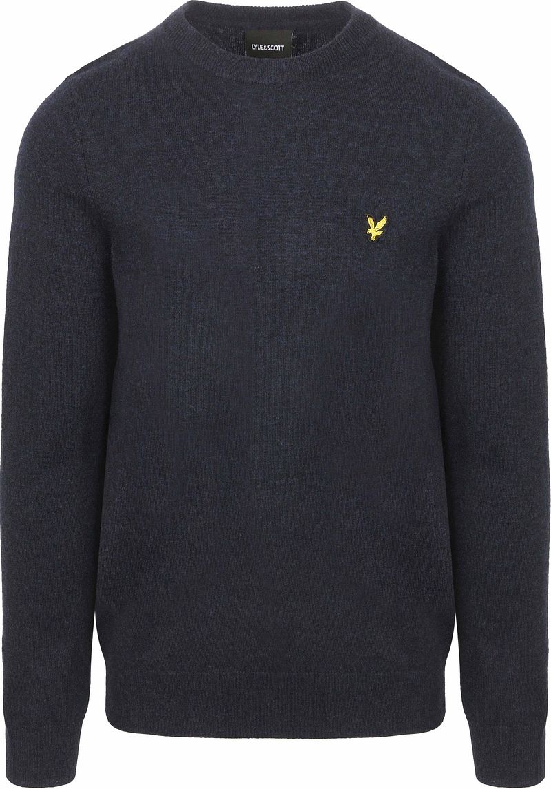 Lyle & Scott Pull Merino Lammwolle Navy - Größe M von Lyle and Scott