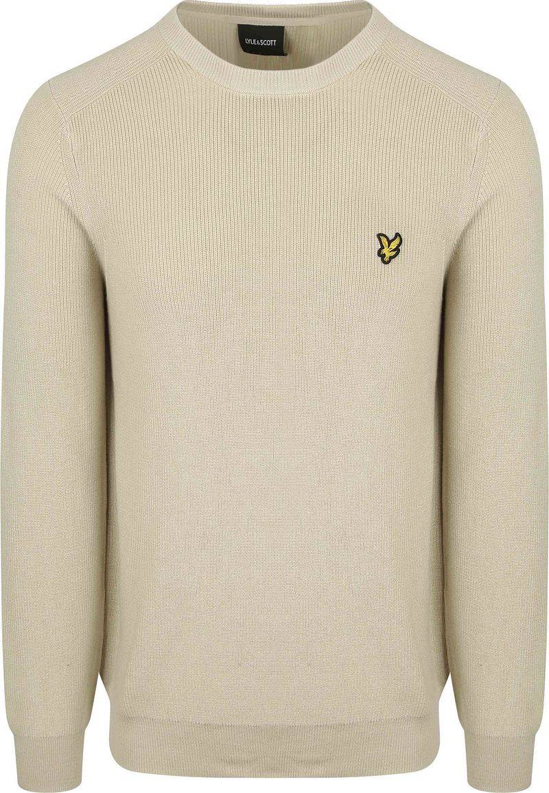 Lyle & Scott Rib Pullover Greige - Größe M von Lyle and Scott