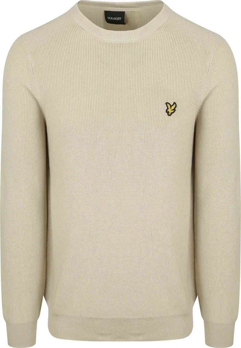 Lyle & Scott Rib Pullover Greige - Größe XL von Lyle and Scott