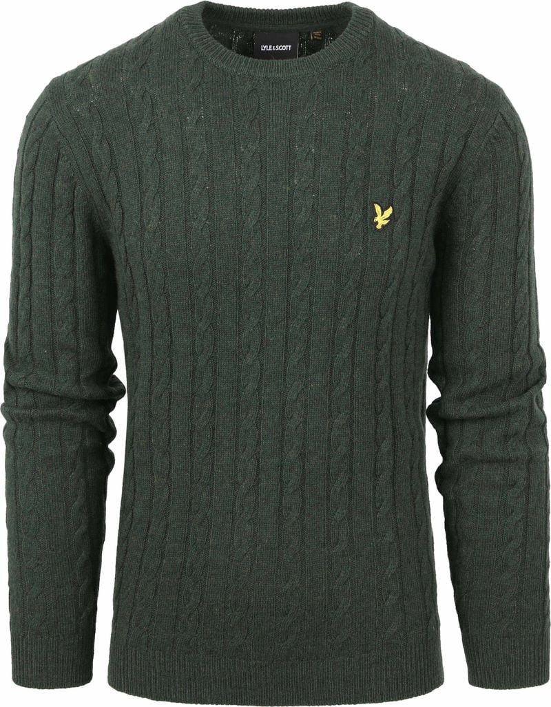 Lyle & Scott Strickpullover aus Wolle Dunkelgrün - Größe XL von Lyle and Scott