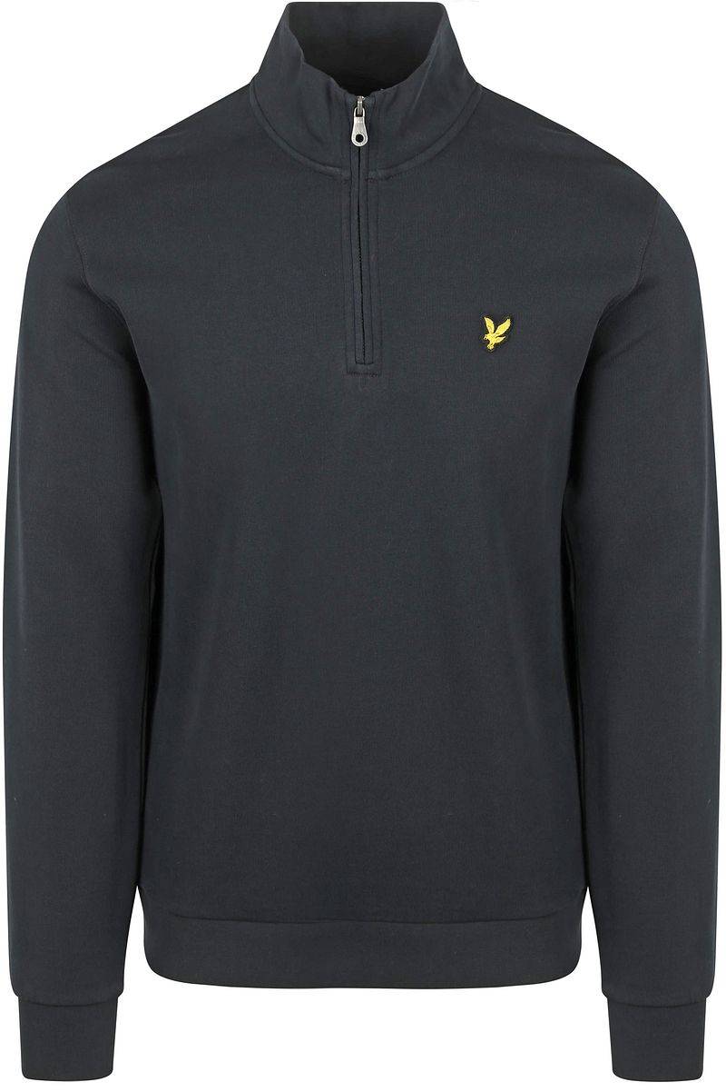 Lyle & Scott Sweat Half Zip Pull Navy - Größe S von Lyle and Scott