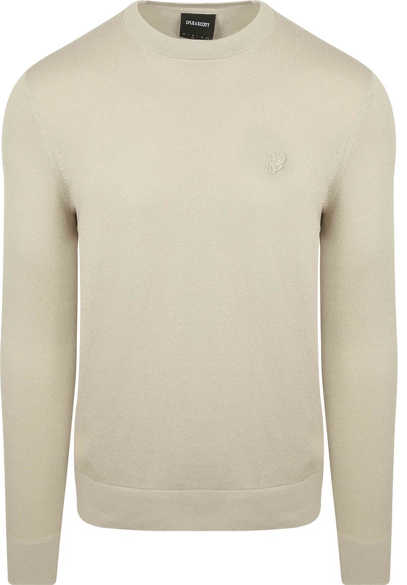 Lyle & Scott Tonal Pullover Greige - Größe M von Lyle and Scott