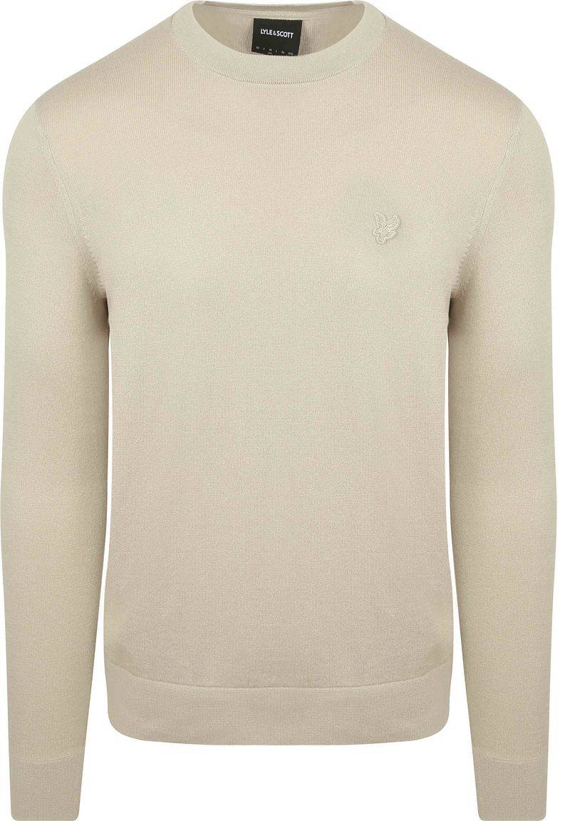 Lyle & Scott Tonal Pullover Greige - Größe XL von Lyle and Scott