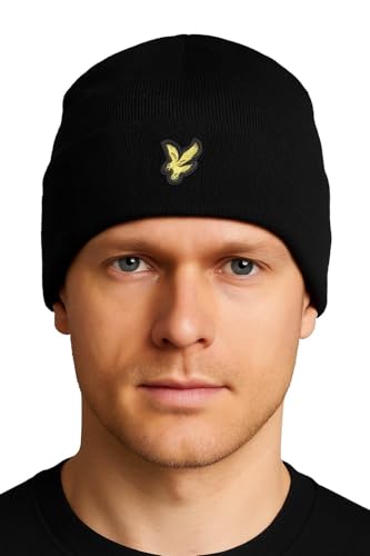 CAPPELLO Uomo LYLE & SCOTT 1874 HE2313A COTTON BEANIE Z865 JET BLACK von Lyle & Scott