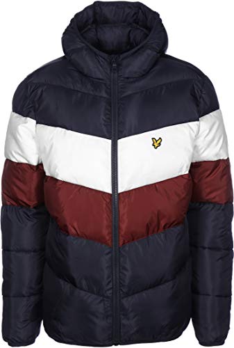 Lyle and Scott Colour Block Puffer Winterjacke Herren dunkelblau/rot, L von Lyle & Scott