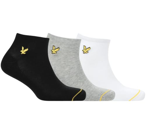 Lyle & Scott 3er-Pack Golden Eagle Logo Trainingssocken für Herren, Schwarz/Weiß/Grau Gr. One size, Schwarz/Weiß/Grau. von Lyle & Scott