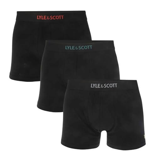 Lyle & Scott 3er-Pack Trunks Devon Cotton Stretch Schwarz, Schwarz , M von Lyle & Scott