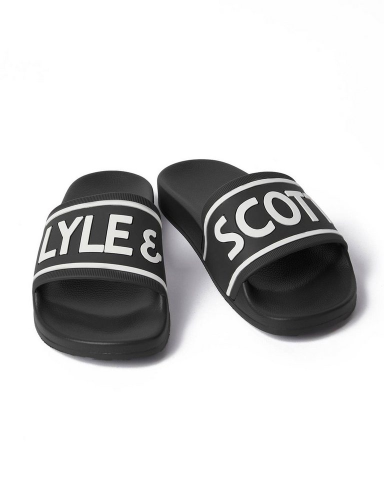 Lyle & Scott Badelatschen Lyle & Scott Slider Badepantolette vorgeformtes Fußbett von Lyle & Scott