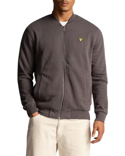 Lyle & Scott Bomberjacke Herren stylische und bequeme für den Alltag, Hochwertig gestrickte Jacke für Männer, 100% Baumwolle | Größen XS — XXL von Lyle & Scott