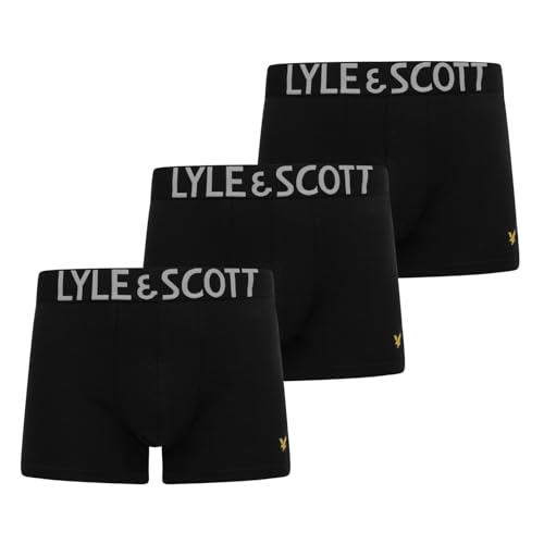 Lyle & Scott Boxershorts Herren - 3er Pack - Daniel- Hochwertige Atmungsaktive Baumwolle, Perfekter Sitz, Stilvolles Adler-Logo von Lyle & Scott